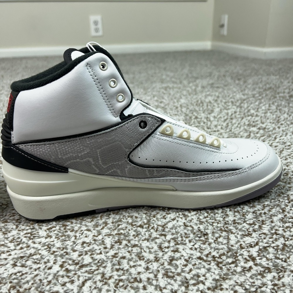 Jordan Shoes Mens Size 10.5 White Air Jordan 2 Retro Python Basketball Sneaker - Picture 7 of 13